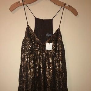 NWOT Vince copper sequins 12 women’s top blouse